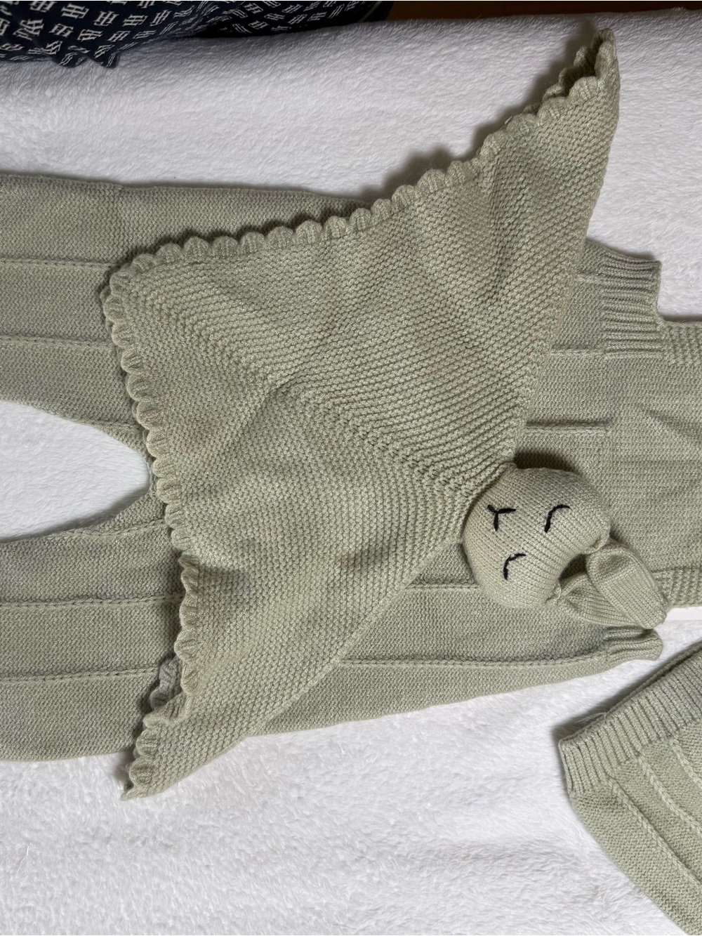 Sage Green Knit Baby Outfit Set | Cute & Cozy